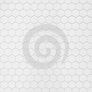 White hexagonal tile