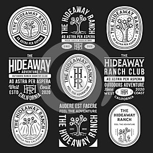 hideaway ranch adventure vector badges photo