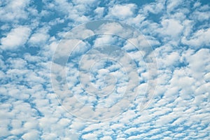 White high heaped clouds background