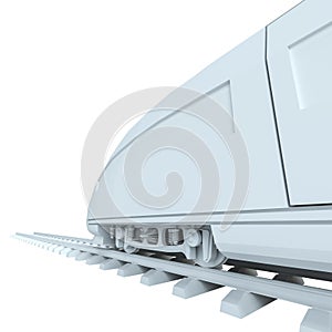 White high-speed train