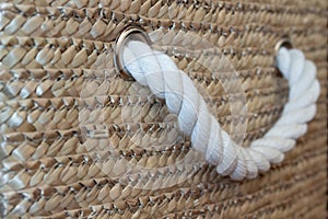 White holder of a weaved basket - great for a cool background