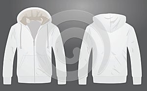 White hooded garment