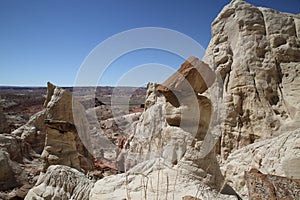 White Hoodoo-Toadstool Hoodoo- Rimrocks, Grand Staircase Escalante National Monument, GSENM, Utah