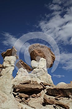 White Hoodoo-Toadstool Hoodoo- Rimrocks, Grand Staircase Escalante National Monument, GSENM, Utah