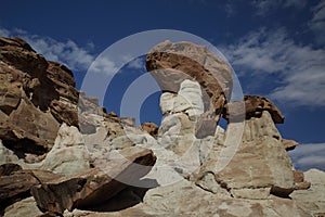 White Hoodoo-Toadstool Hoodoo- Rimrocks, Grand Staircase Escalante National Monument, GSENM, Utah