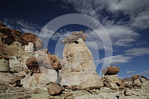 White Hoodoo-Toadstool Hoodoo- Rimrocks, Grand Staircase Escalante National Monument, GSENM, Utah