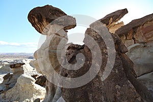 White Hoodoo-Toadstool Hoodoo- Rimrocks, Grand Staircase Escalante National Monument, GSENM, Utah