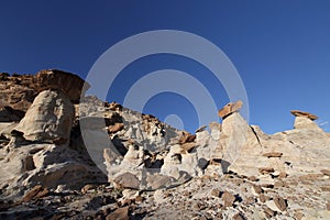 White Hoodoo-Toadstool Hoodoo- Rimrocks, Grand Staircase Escalante National Monument, GSENM, Utah