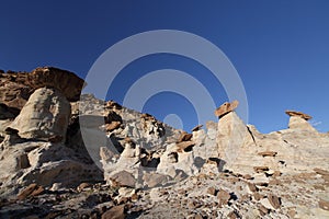 White Hoodoo-Toadstool Hoodoo- Rimrocks, Grand Staircase Escalante National Monument, GSENM, Utah