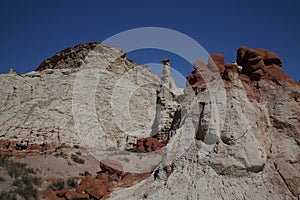White Hoodoo-Toadstool Hoodoo- Rimrocks, Grand Staircase Escalante National Monument, GSENM, Utah photo