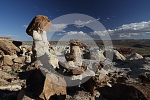 White Hoodoo-Toadstool Hoodoo- Rimrocks, Grand Staircase Escalante National Monument, GSENM, Utah photo