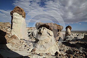 White Hoodoo-Toadstool Hoodoo- Rimrocks, Grand Staircase Escalante National Monument, GSENM, Utah