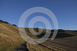 The white horse of cherhill close to avebury