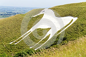 White Horse on hill in Wiltshire, England photo