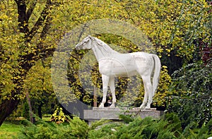 White horse statue