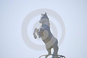 White horse statue