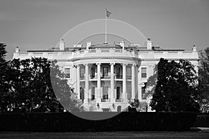 The White House in black and white - Washington DC, United States