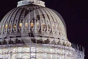 white house building at night. The lights of the white house