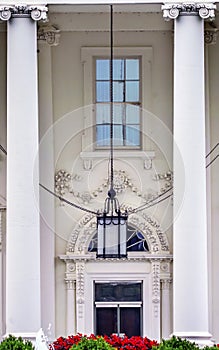 White House Door Red Flowers Pennsylvania Ave Washington DC