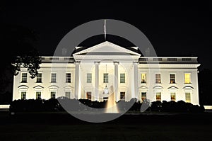 The White House illuminated at night, Washington D.C., USA