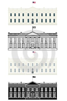 White House illustration facade, USA
