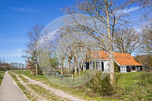 White house in the nature reserve of the Drents-Friese Wold photo