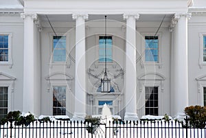 White House Portico in Winter