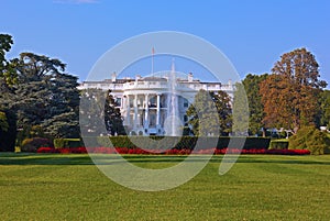 White House in summer in Washington DC, USA.