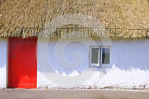 White House Thatched Red Roof