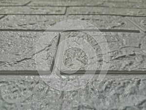 White house wall has 3D teksture