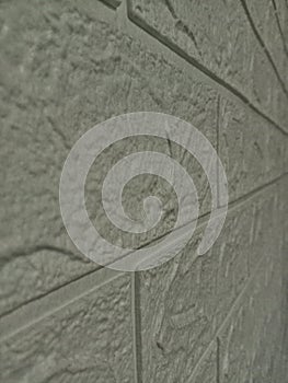 White house wall has 3D teksture