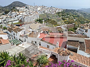 View of Andalusian town Frigiliana in Spain photo