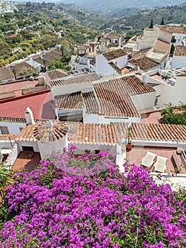 View of Andalusian town Frigiliana in Spain photo