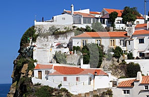 White houses of Azenhas do Mar, Portugal photo