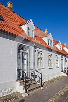 White houses in the historic village of Christiansfeld