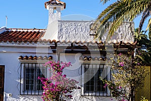 White houses in Maspalomas resort,Europ,