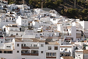 White houses on mountain slope