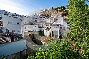 White Houses, Rock Overhangs and Trejo River - Setenil de las Bodegas, Andalusia, Spain photo