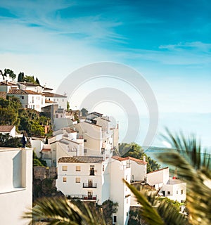 White houses in Spanish village