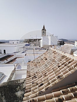White houses of Vejer de la Frontera town in Cadiz, Spain photo