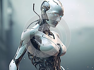 a white human shaped robot android