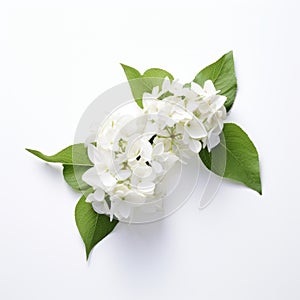 White Hydrangea Flowers In Angura Kei Style: A Fusion Of Nature And Art