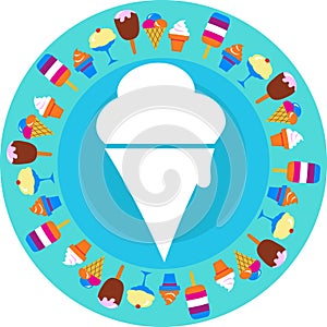 White ice cream icon