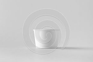 White ice cream paper cup mock-up