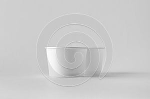 White ice cream paper cup mock-up