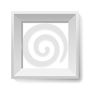 White image and photo frame. Vector.