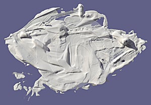 thick white ink blots on a gray background