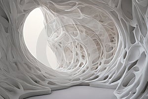white interior with smooth lineswhite interior with smooth linesabstract background with white waves
