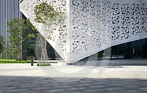 White islamic pattern design wall exterior building