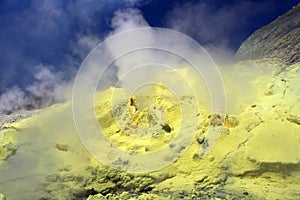 White Island Sulfur fumaroles, Bay of Plenty-New Zealand